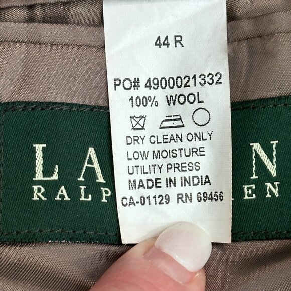 Lauren Ralph Lauren Blazer Sports Coat Wool Gray Glen Plaid 2 Button Preppy 44R - Picture 3 of 16